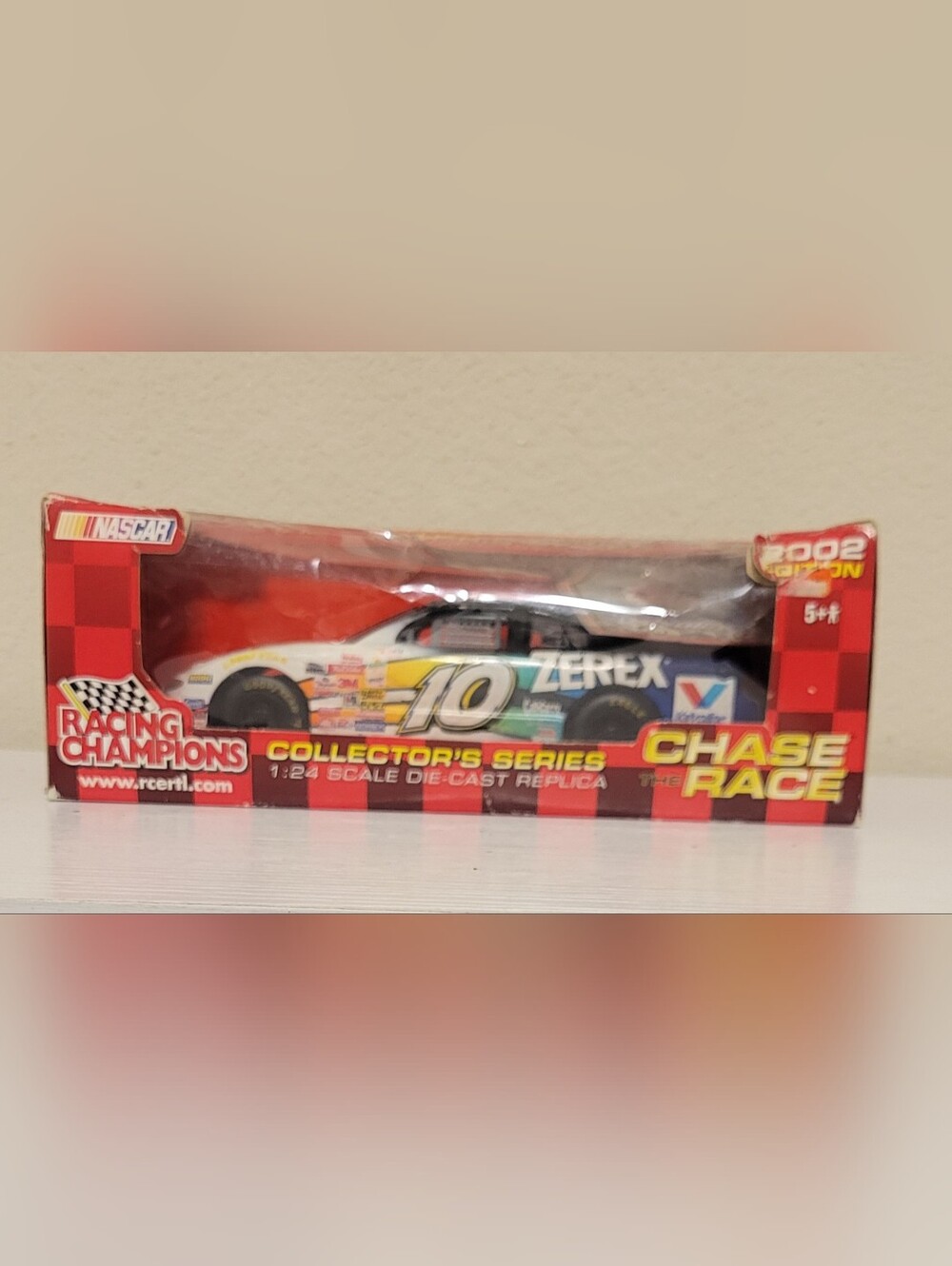 Racing Champions Johnny Benson #10 Zerex Die-Cast Race Car - W/ Collectors Card